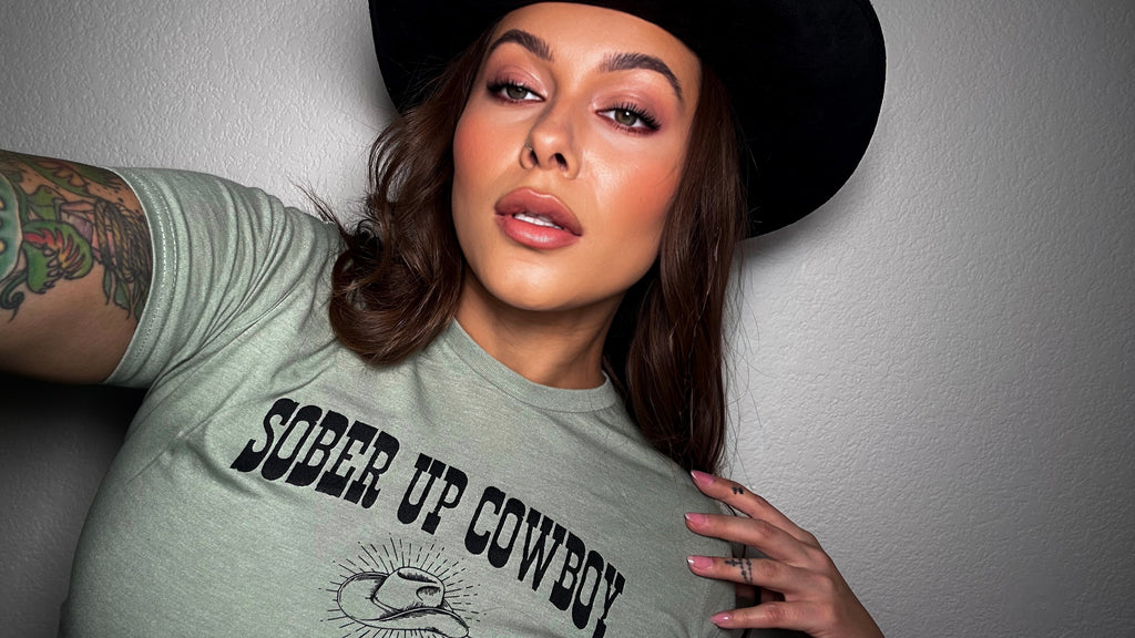 Classic Sober Up Cowboy Women’s Baby Tee’s